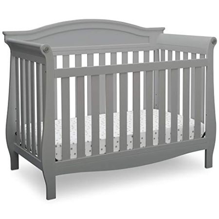 Delta Children Lancaster 4-in-1 Convertible Baby Crib, Grey