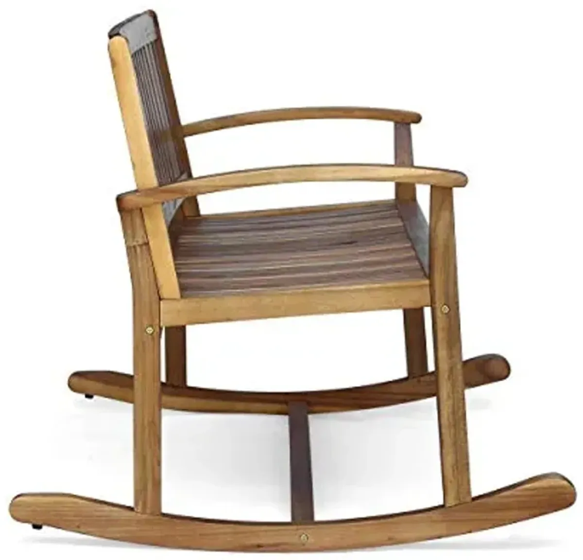 Christopher Knight Home Baxter Rocking Loveseat | Acacia Wood | Natural Finish, Stain