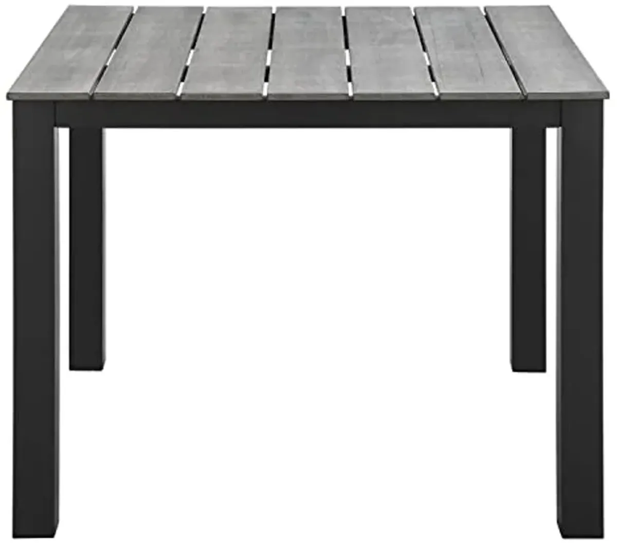 Modway Maine 40" Patio Dining Table with Brown Gray Finish EEI-1507-BRN-GRY