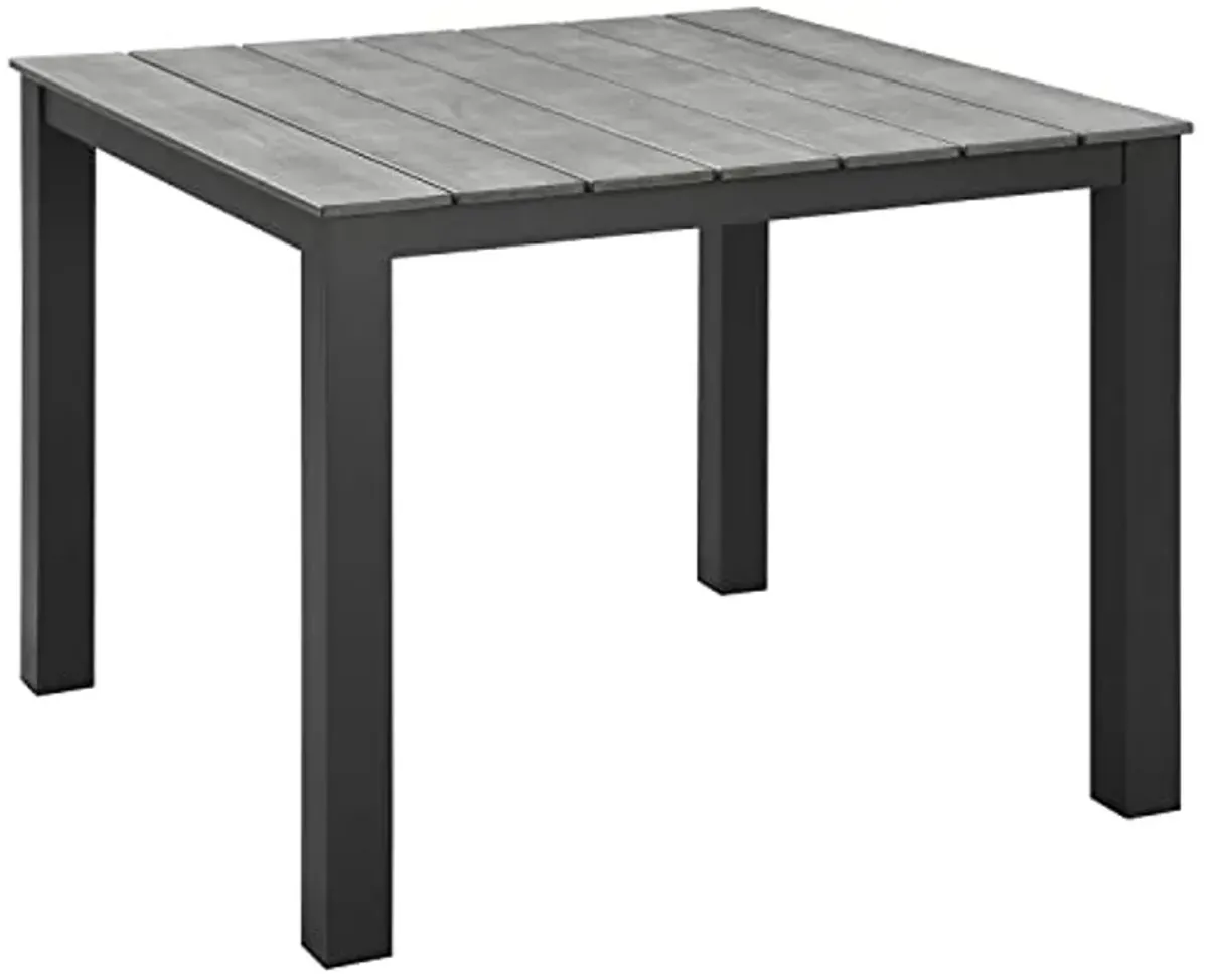 Modway Maine 40" Patio Dining Table with Brown Gray Finish EEI-1507-BRN-GRY