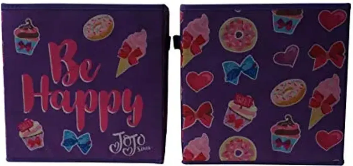 JoJo Siwa Set of 2 Durable Storage Cubes with Handles
