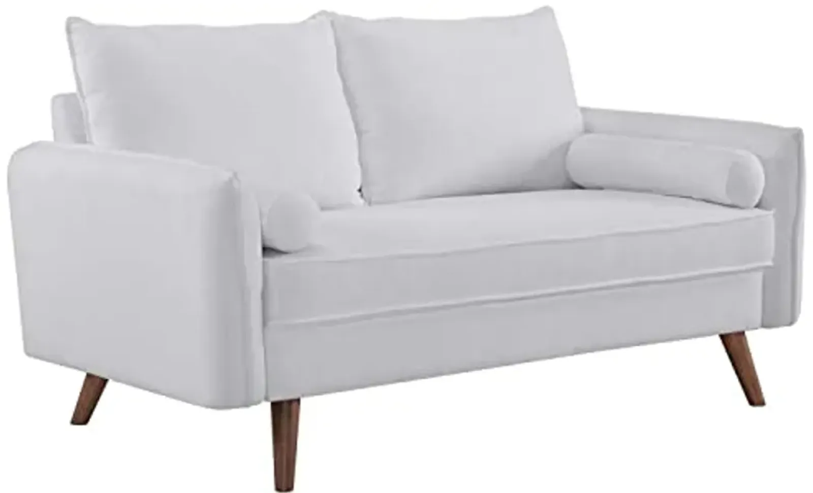 Modway Revive Contemporary Modern Fabric Upholstered Loveseat In White