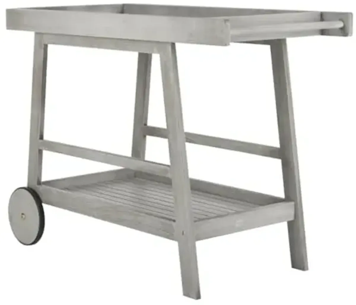 Safavieh PAT7032A Collection Renzo Teak Indoor/Outdoor Bar Cart