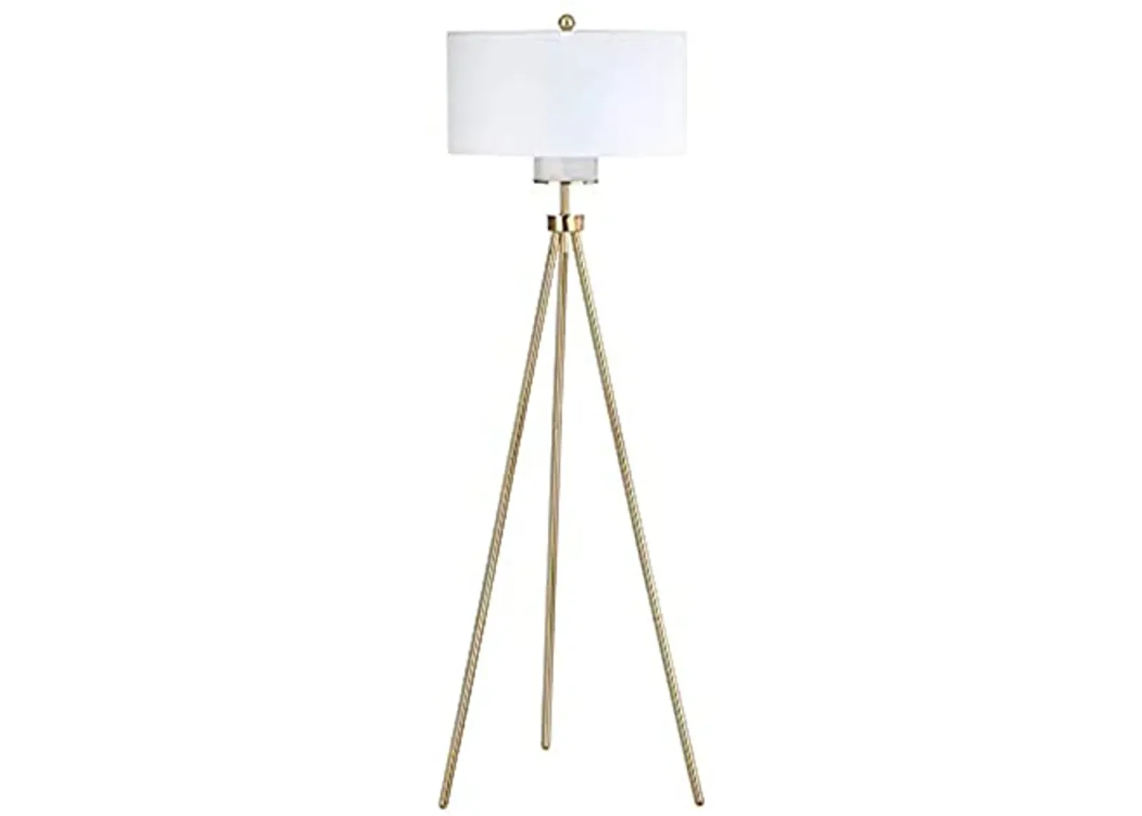 Safavieh FLL4008A Lighting Collection Enrica 66" Brass and Gold Floor Lamp