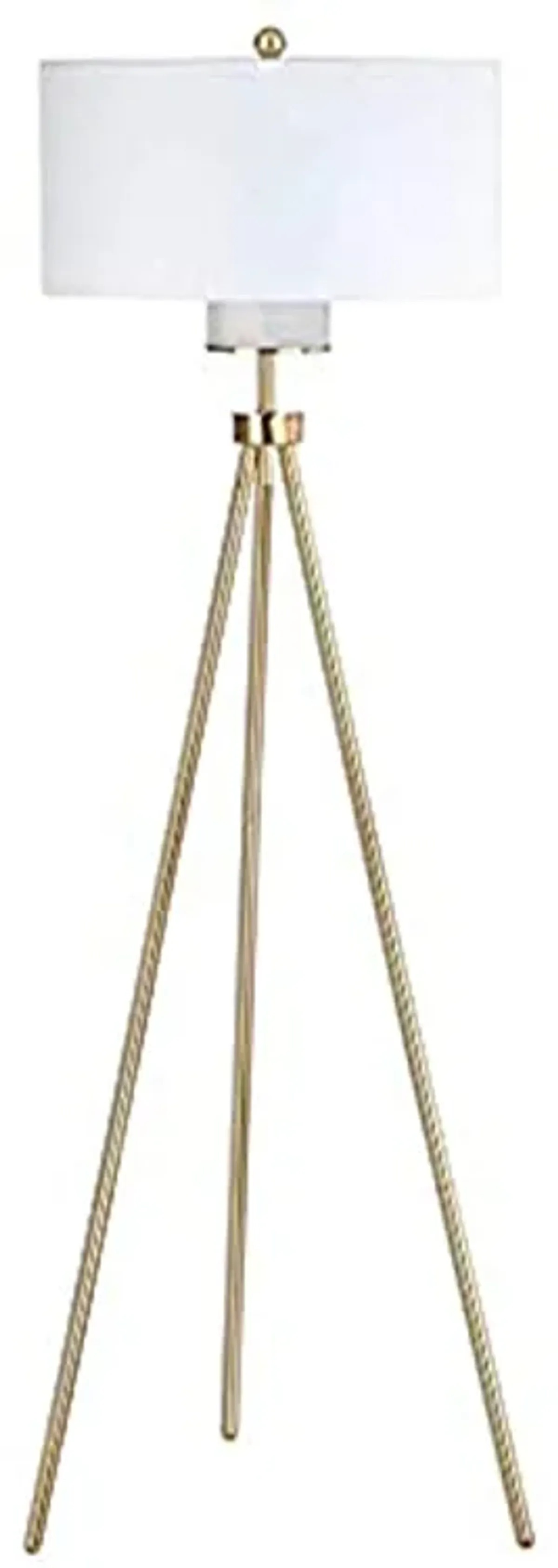 Safavieh FLL4008A Lighting Collection Enrica 66" Brass and Gold Floor Lamp