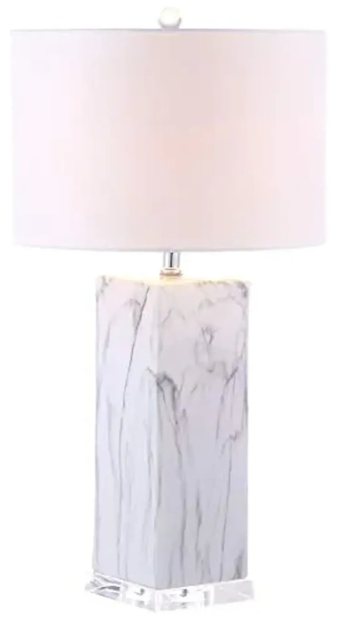 SAFAVIEH Lighting Collection Olympia Modern Contemporary Black/ White Marble Ceramic 29-inch Bedroom Living Room Home Office Desk Nightstand Table Lamp Set of 2 (LED Bulbs Included)