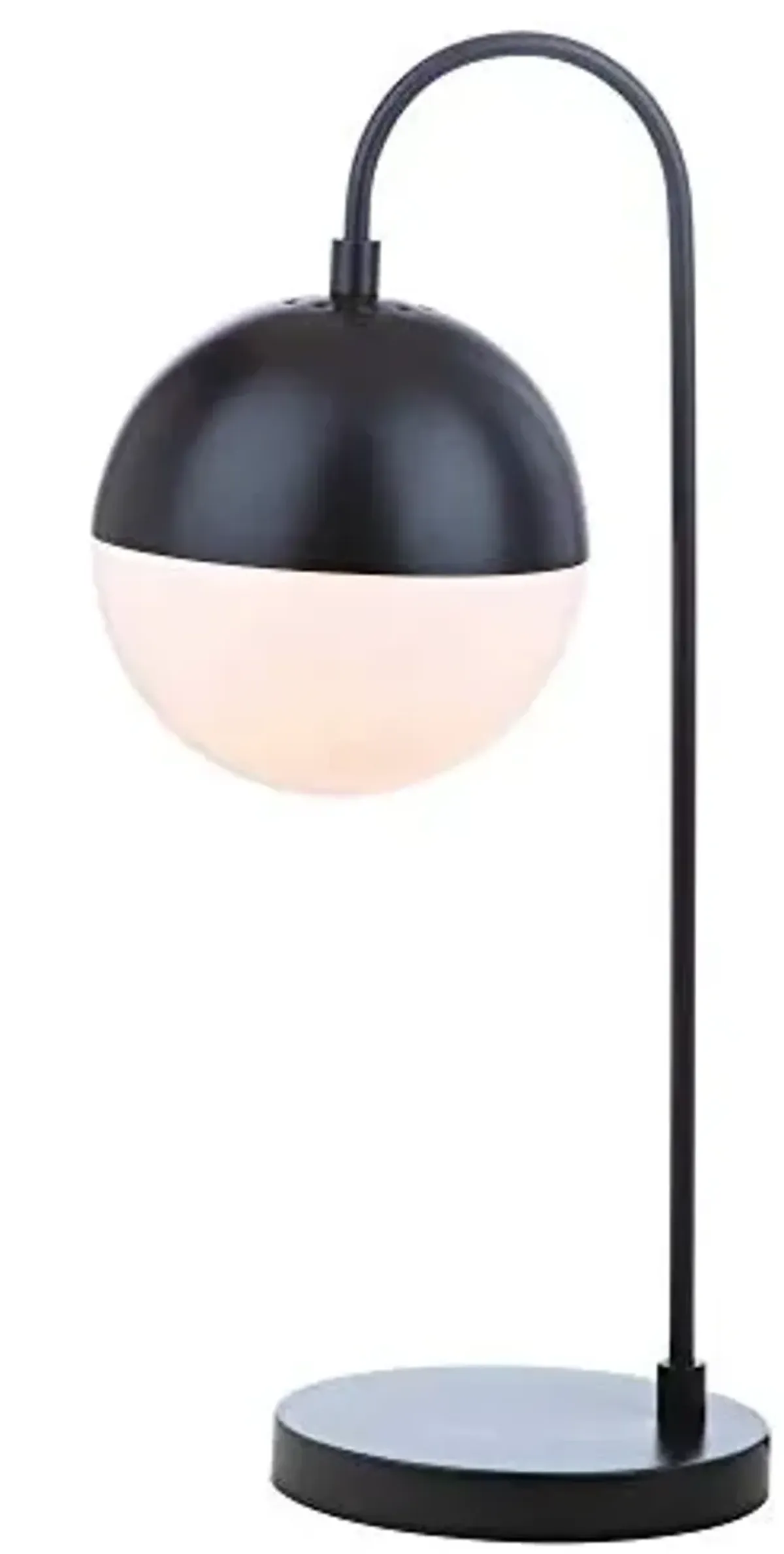 SAFAVIEH Lighting Collection Cappi Modern Black Orb 21-inch Bedroom Living Room Home Office Desk Dorm Study Nightstand Task Table Lamp (LED Bulb Included)