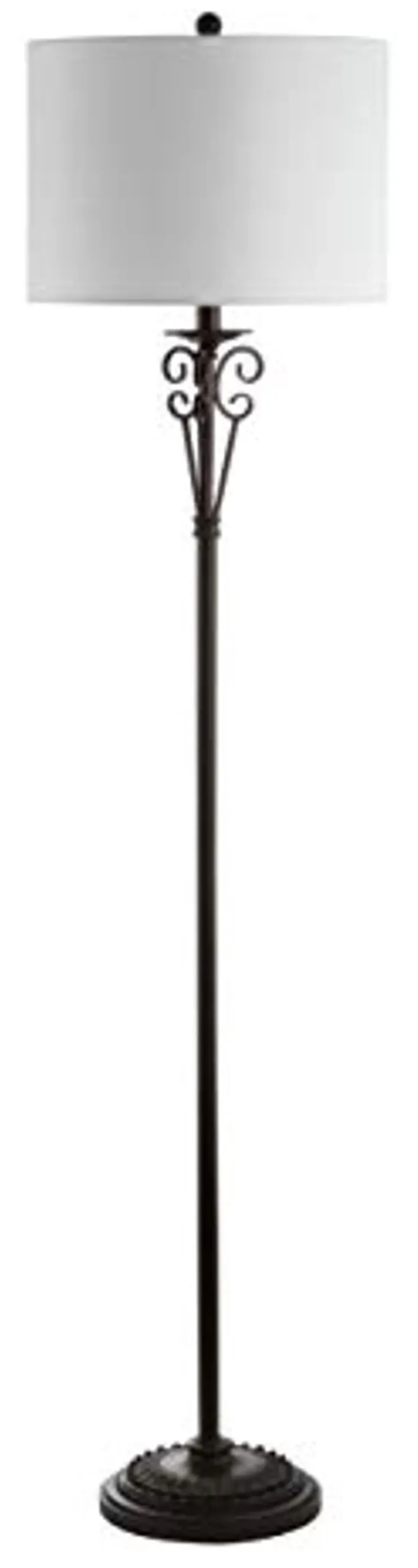 Safavieh FLL4040A Lighting Collection Tarri Antique Brass Floor Lamp