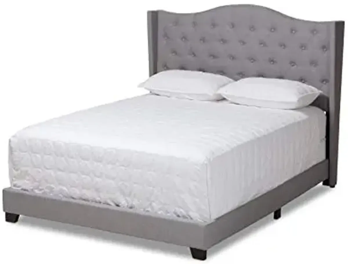 Baxton Studio Beds (Need box spring), Full, Grey