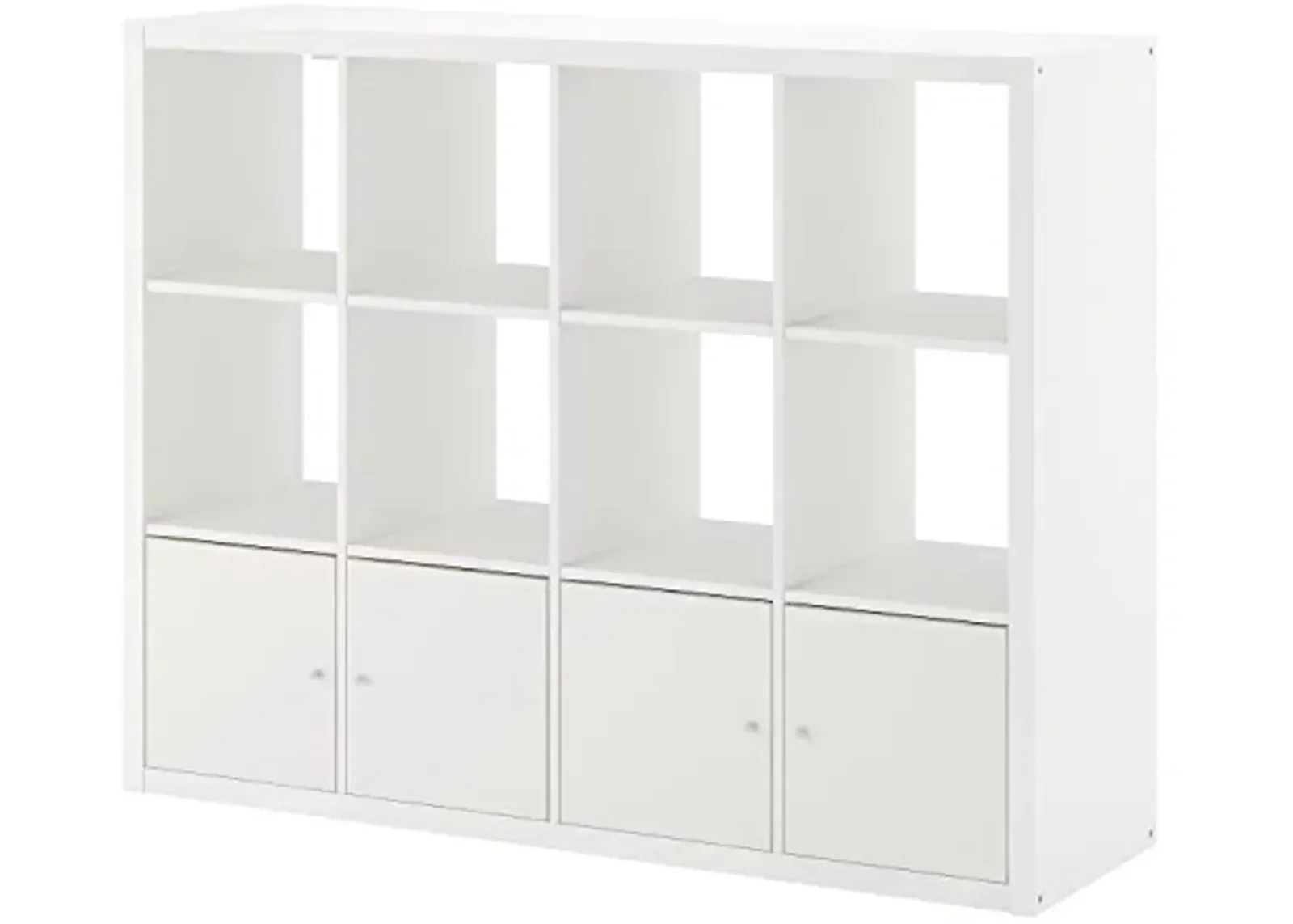 IKEA Kallax Shelf Unit with 4 Inserts White 792.782.50 Size 57 7/8x44 1/8 "