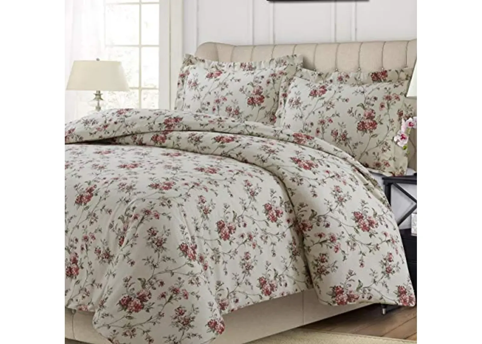 Tribeca Living DHFLODUVETQUMC Duvet Set, Queen, Doll House Floral Multi