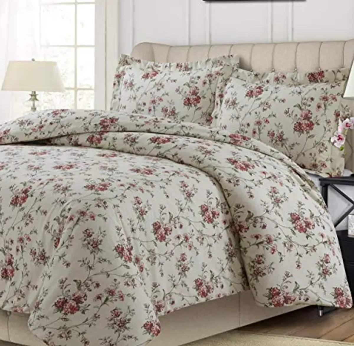 Tribeca Living DHFLODUVETQUMC Duvet Set, Queen, Doll House Floral Multi