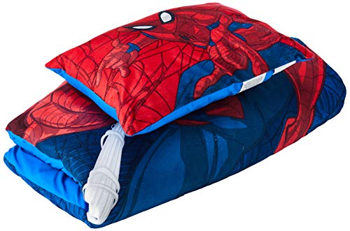 Marvel Spiderman Slumber Bag with Pillow Red ,2 items