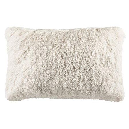 Safavieh Cali Shag Throw Pillow, 12"x22", Ivory