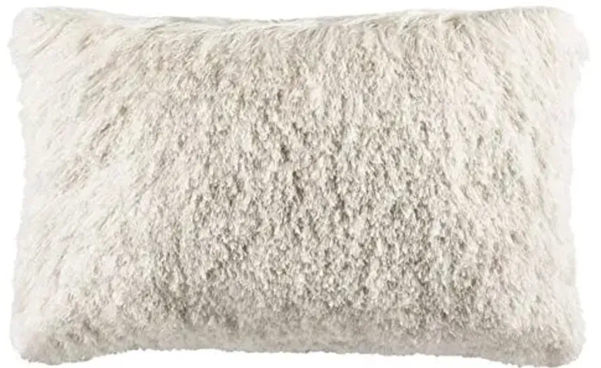 SAFAVIEH Cali Shag Throw Pillow, Ivory