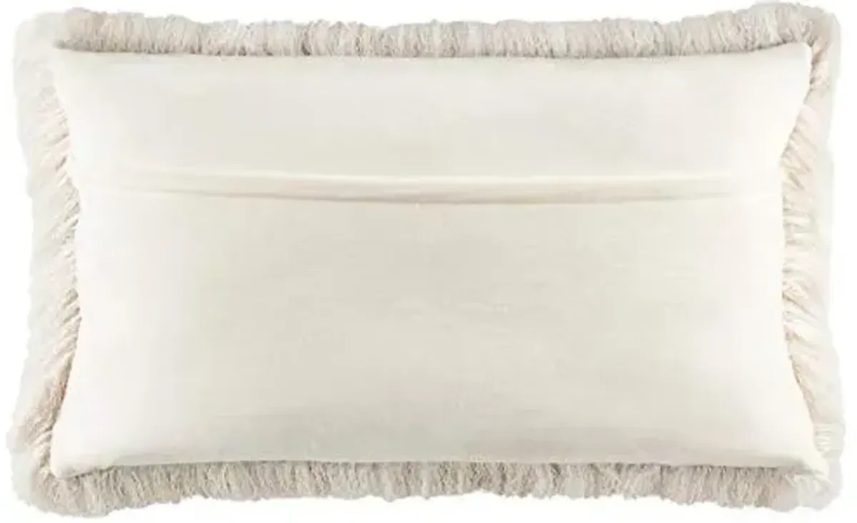 SAFAVIEH Cali Shag Throw Pillow, Ivory