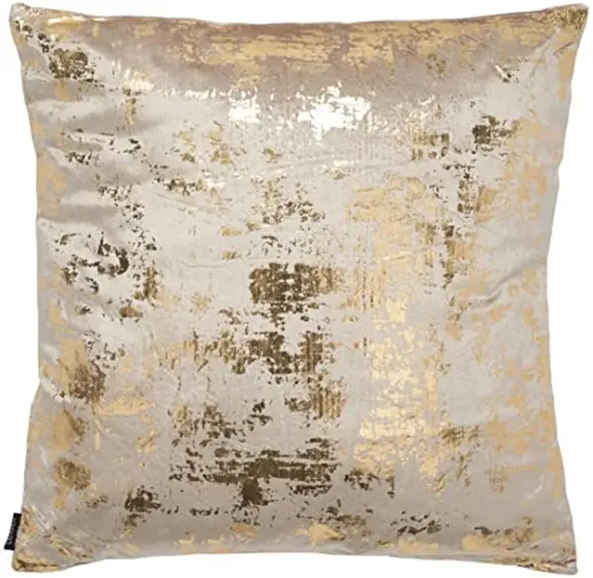 SAFAVIEH Edmee Metallic Throw Pillow, 12"x22", Beige/Gold