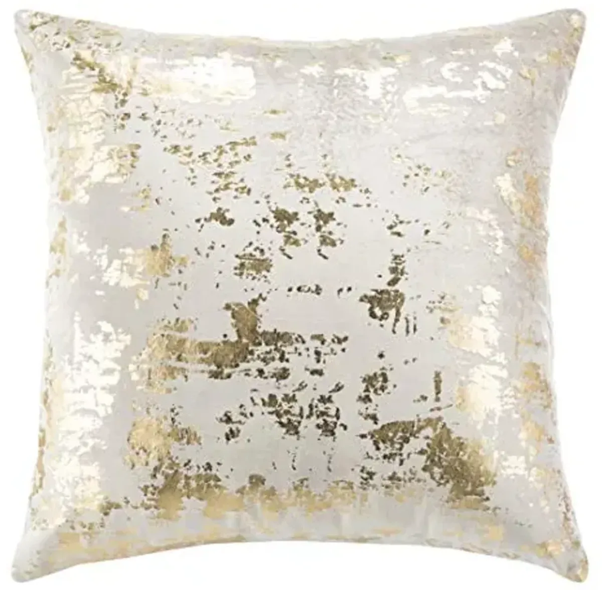 SAFAVIEH Edmee Metallic Throw Pillow, 12"x22", Beige/Gold