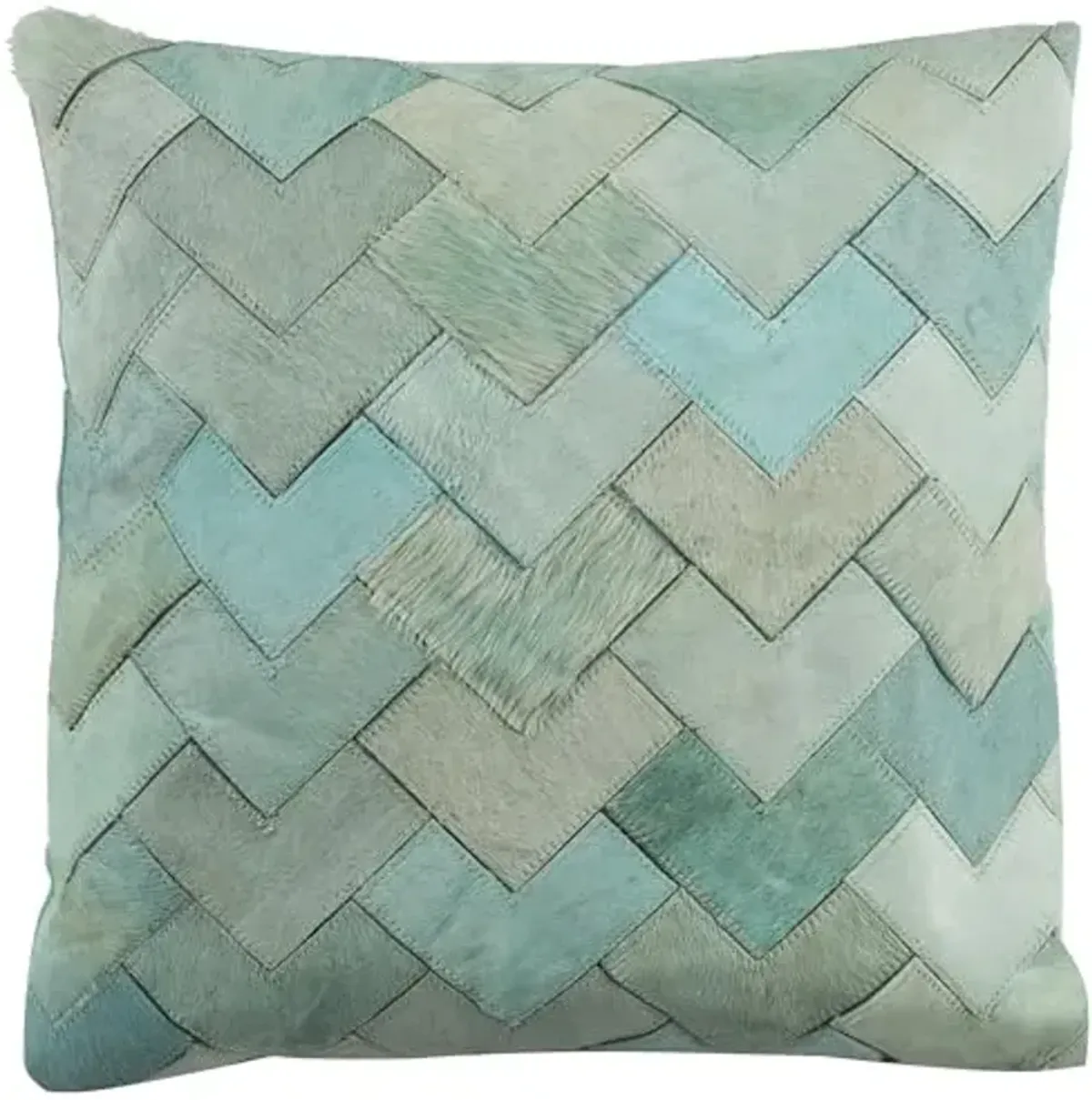 SAFAVIEH Draper Cowhide Throw Pillow, Teal
