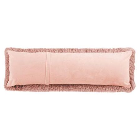 Safavieh Shag Modish Metallic Throw Pillow, 12"x22", Blush