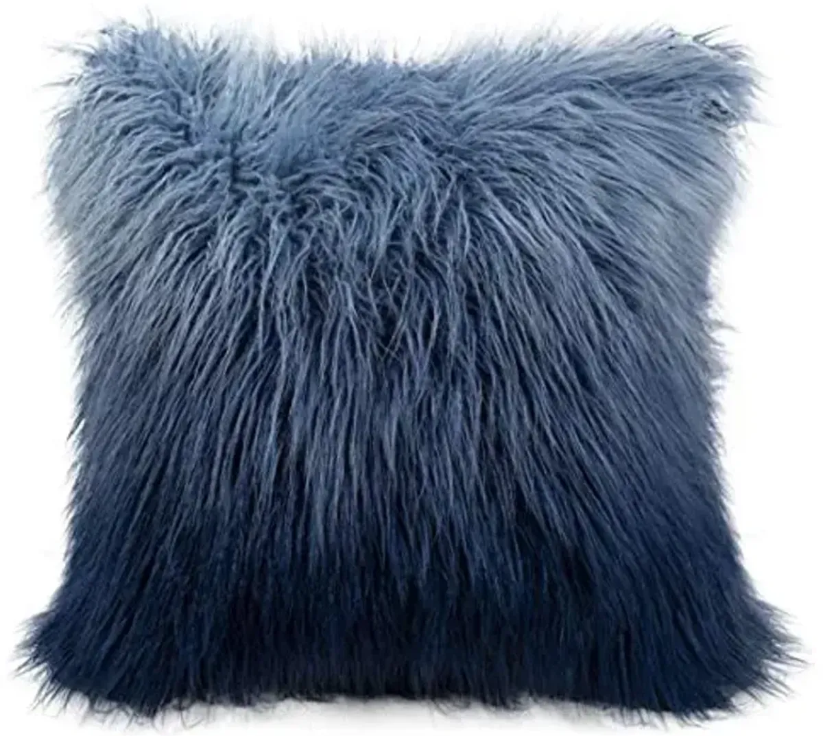 SAFAVIEH Faux Flokati Throw Pillow, 22"x22", Blue