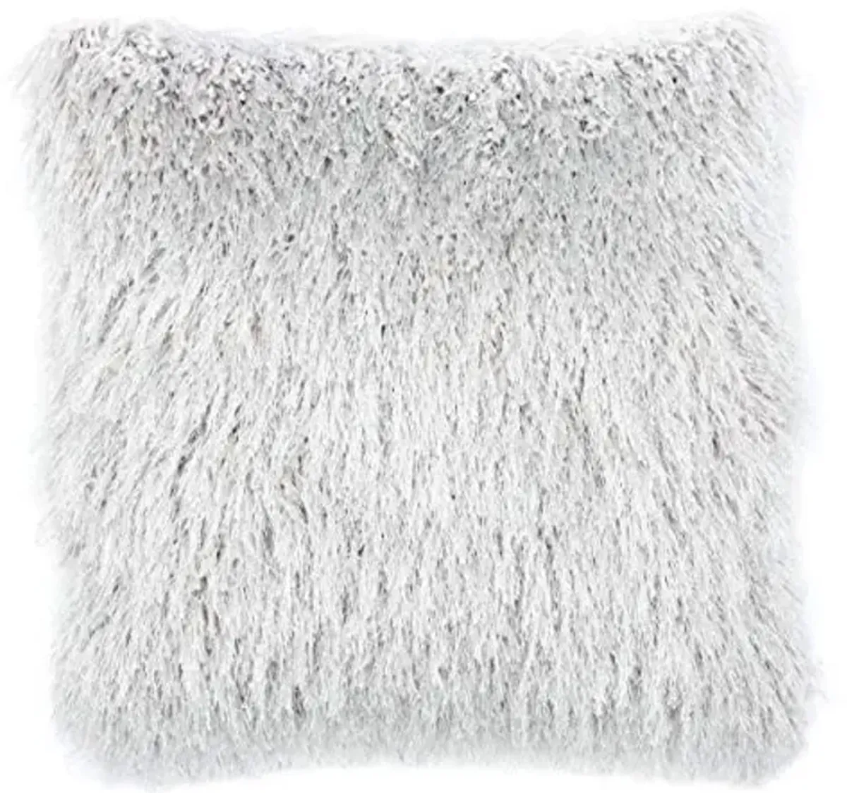 SAFAVIEH Shag Modish Throw Pillow, 29"x109", Metallic Silver