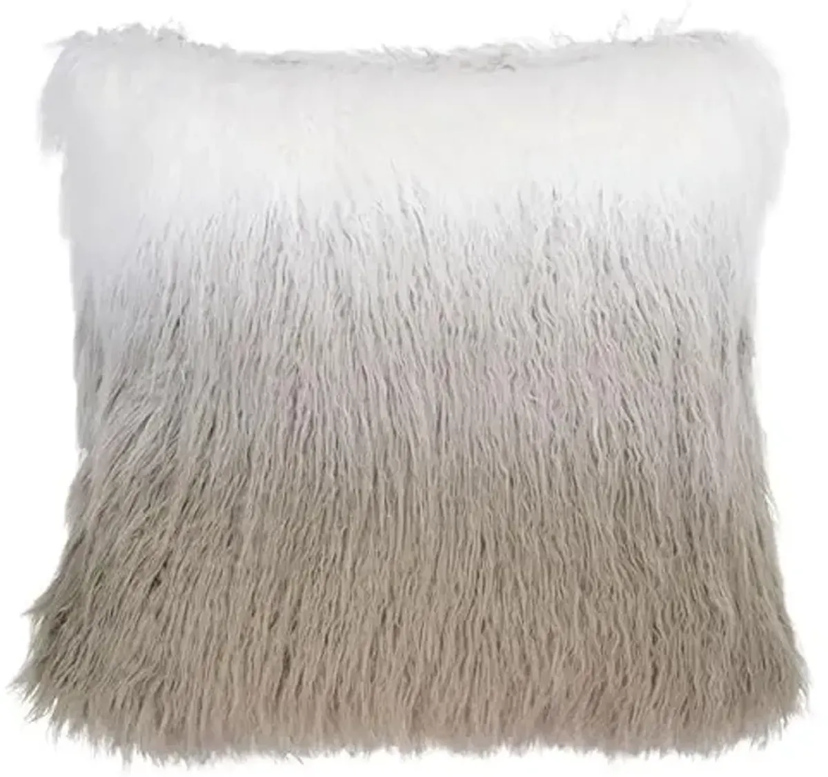 SAFAVIEH Faux Flokati Throw Pillow, 22"x22", Grey/White