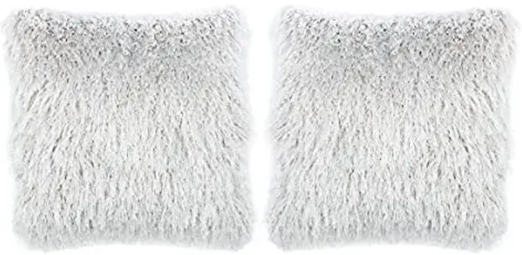 SAFAVIEH Shag Modish Metallic Pillow