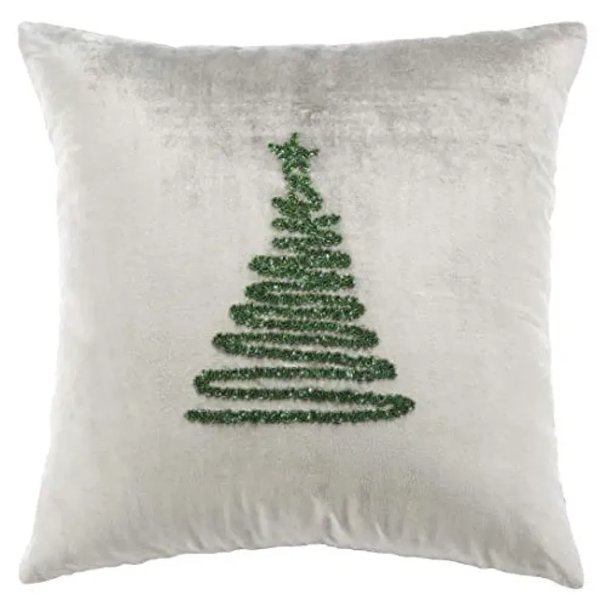 SAFAVIEH Enchanted Evergreen Throw Pillow, 22"x22", Grey/Green