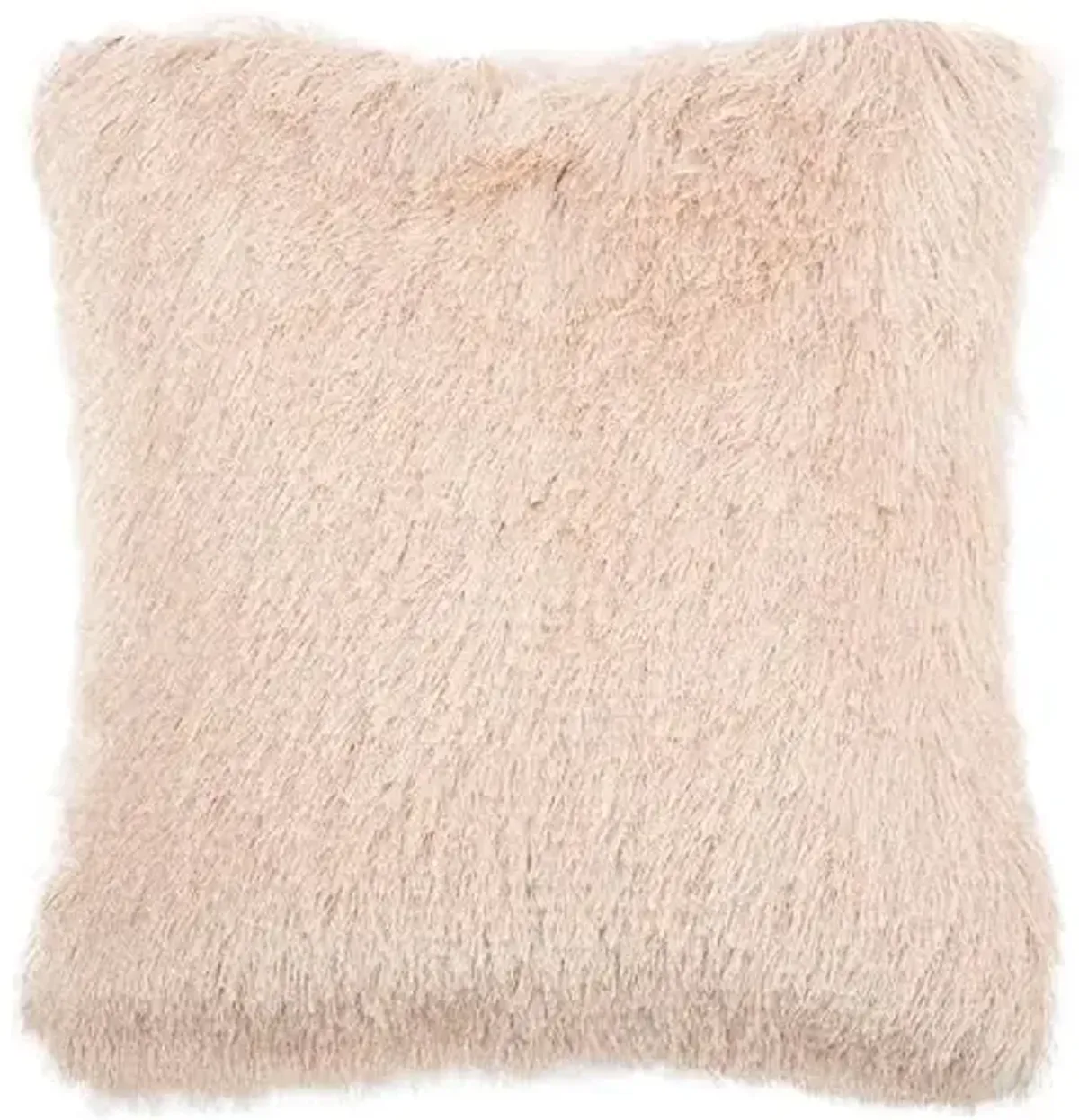 SAFAVIEH Cali Shag Throw Pillow, Blush