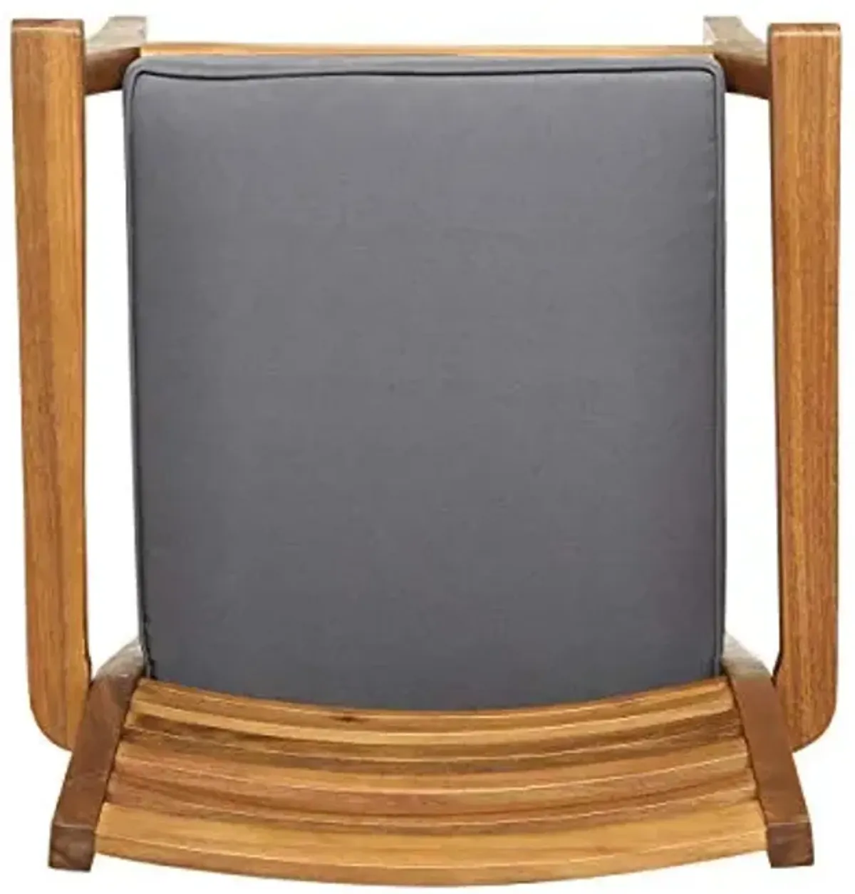 Christopher Knight Home Patio Dining Chairs, Teak Finish + Dark Gray
