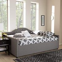 Baxton Studio Eliza Tufted Queen Daybed in Grey