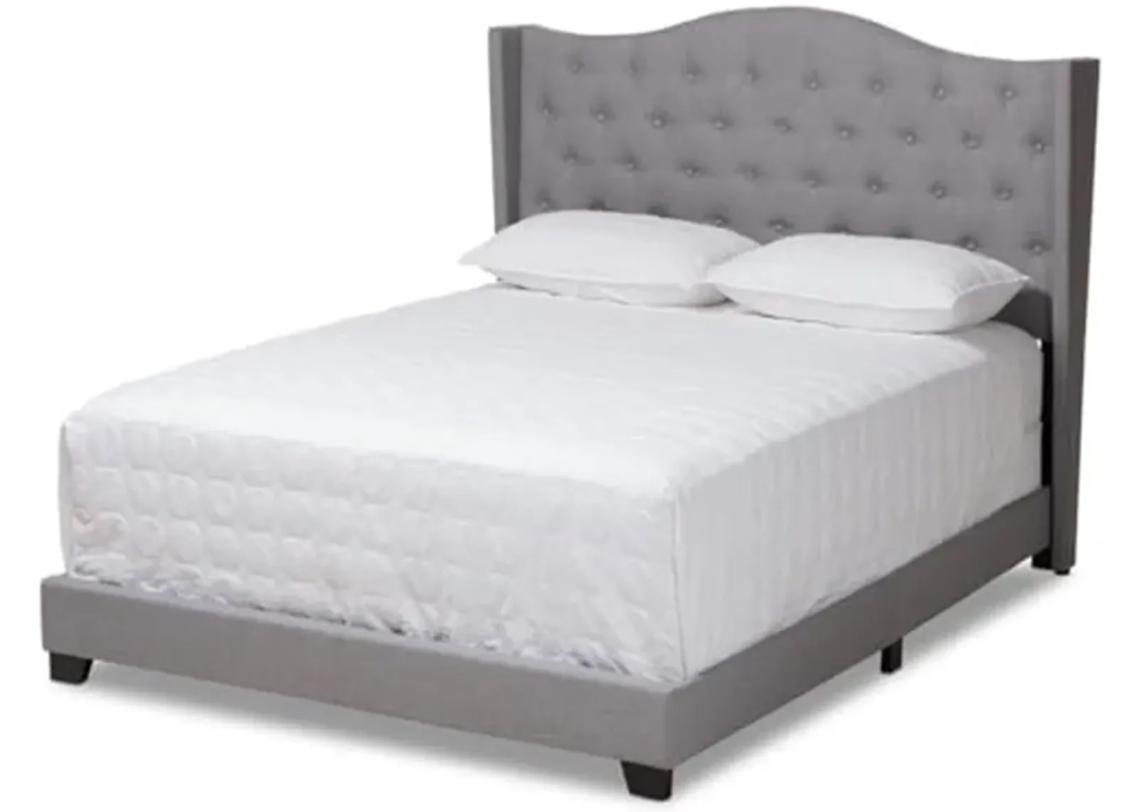 Baxton Studio Alesha Modern and Contemporary Fabric Upholstered Bed