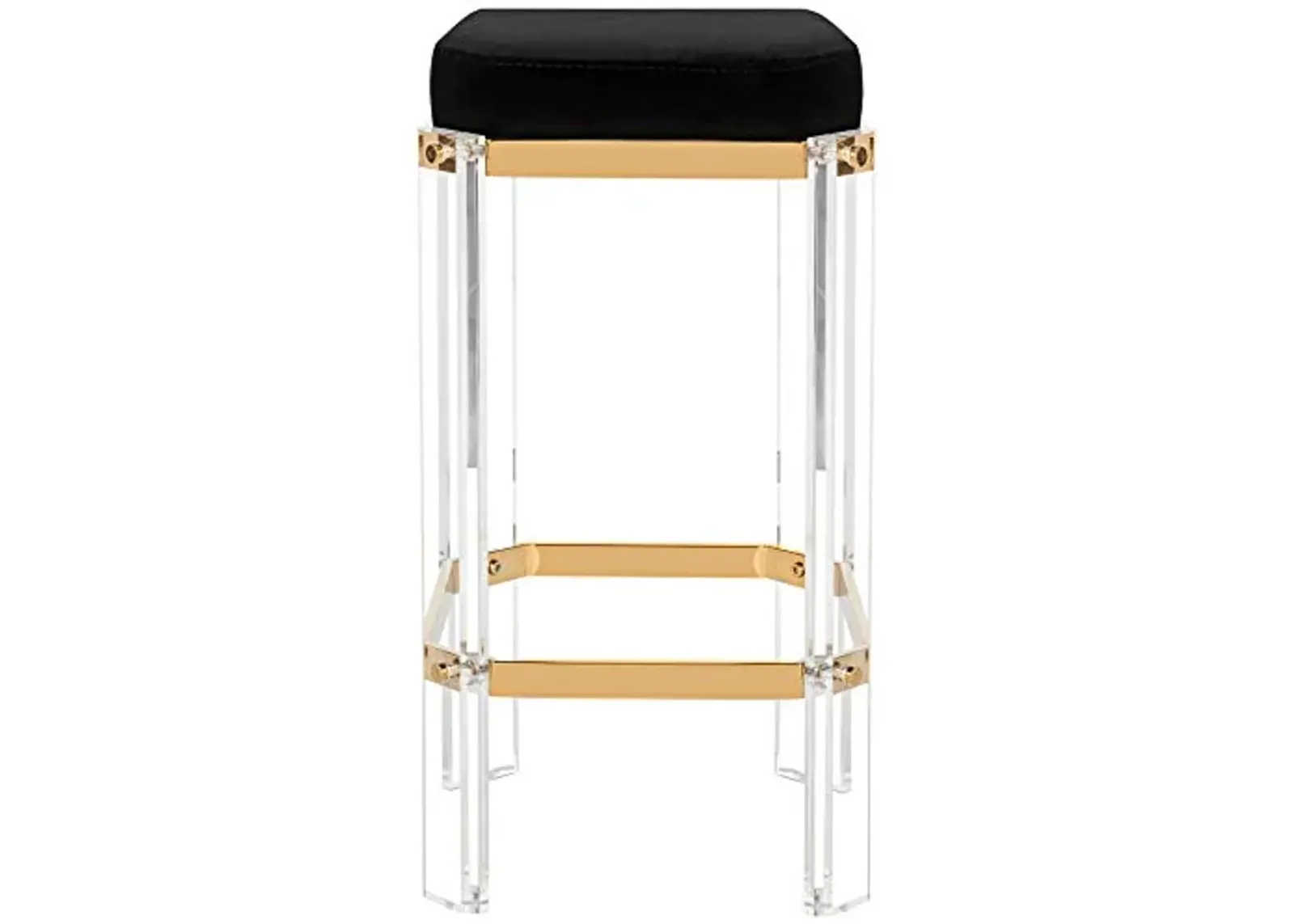 Safavieh SFV3533A Home Collection Cicely Acrylic Bar Stool, Black