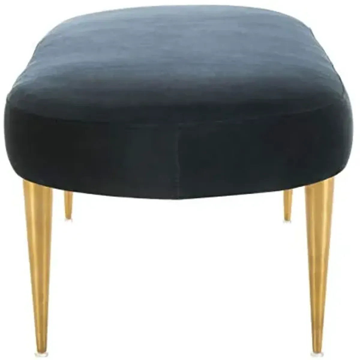 Safavieh Home Collection Corinne Emerald and Gold Velvet Oval Bench