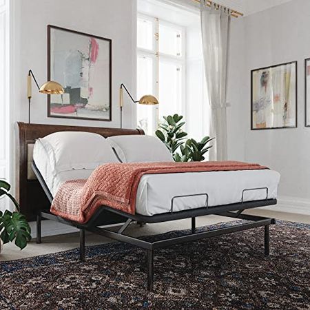 Classic Brands Adjustable Comfort Affordamatic 2.0 Adjustable Bed Base, Full, Black