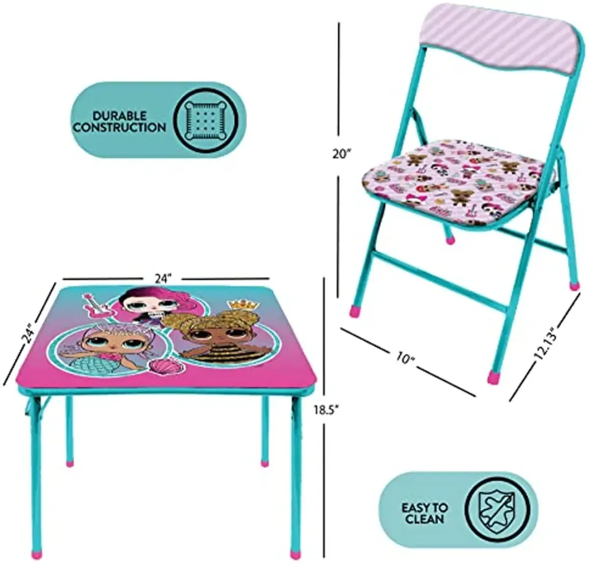 Idea Nuova LOL Surprise 3 Piece Table and Chair Set