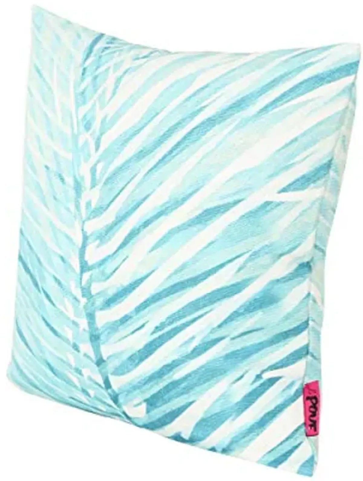 Christopher Knight Home Sally Outdoor Cushion, 17.75" Square, Palm Fronds, White, Teal, Blue