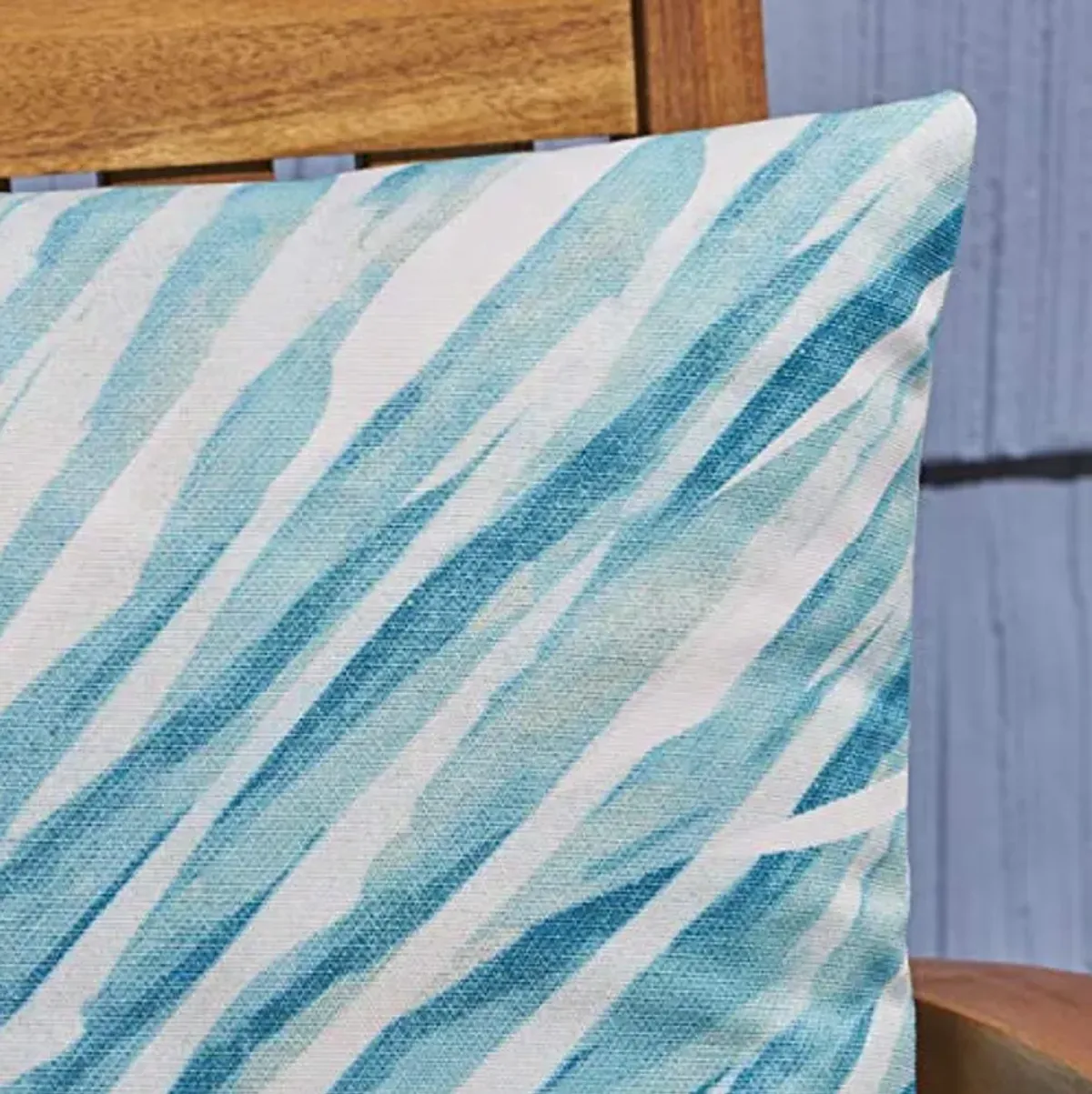 Christopher Knight Home Sally Outdoor Cushion, 17.75" Square, Palm Fronds, White, Teal, Blue