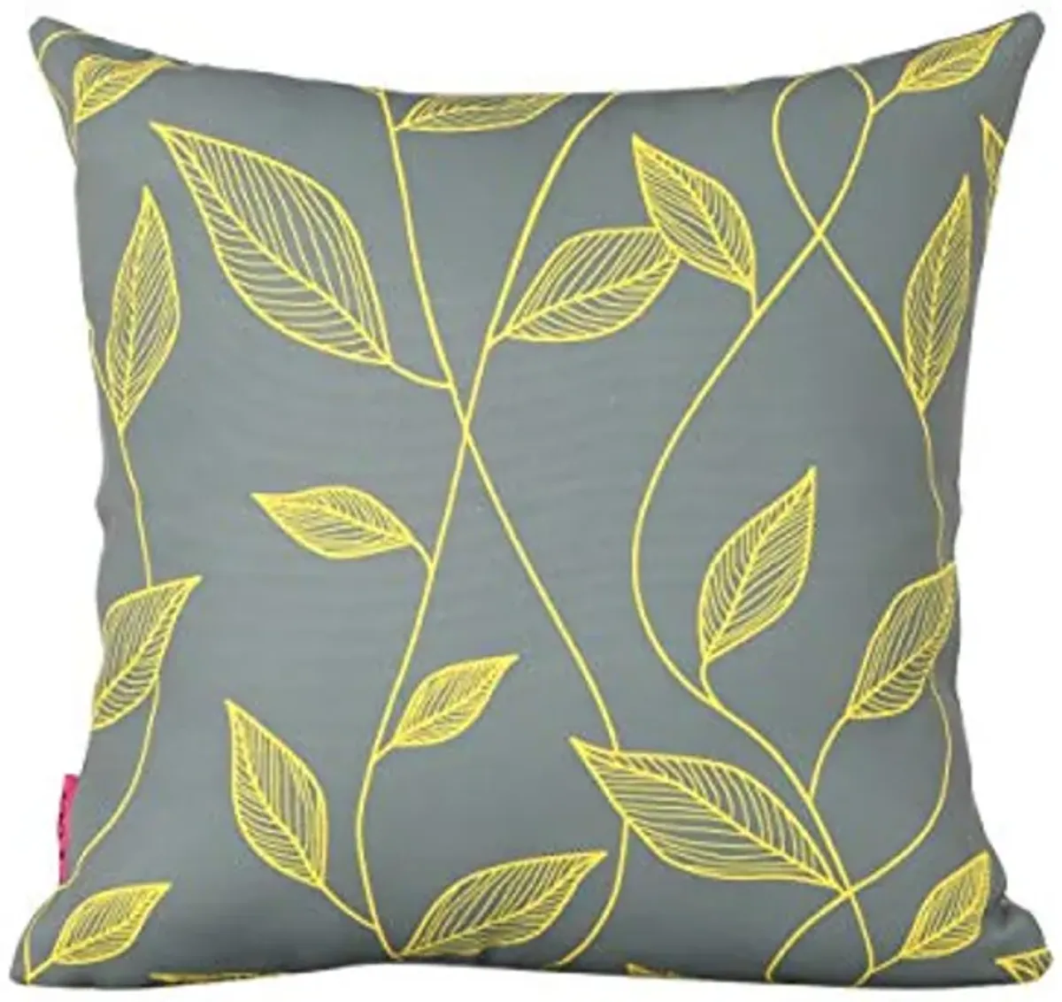 Christopher Knight Home Georgia Outdoor Cushion, 17.75" Square, Cute Leaves, Yellow, Gray, Green