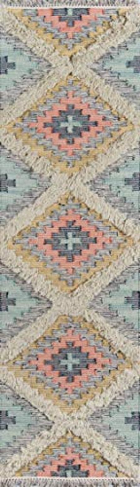 Novogratz by Momeni Indio Templin Hand Woven Wool Area Rug, Multi, 2'3" X 7'10" Runner
