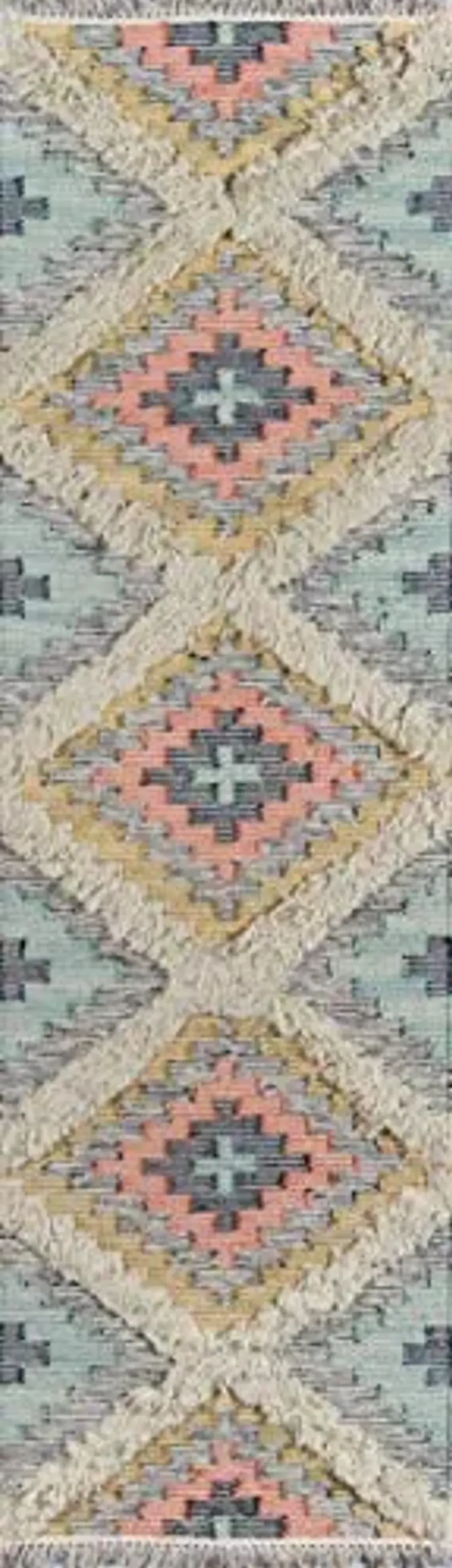 Novogratz by Momeni Indio Templin Hand Woven Wool Area Rug, Multi, 2'3" X 7'10" Runner