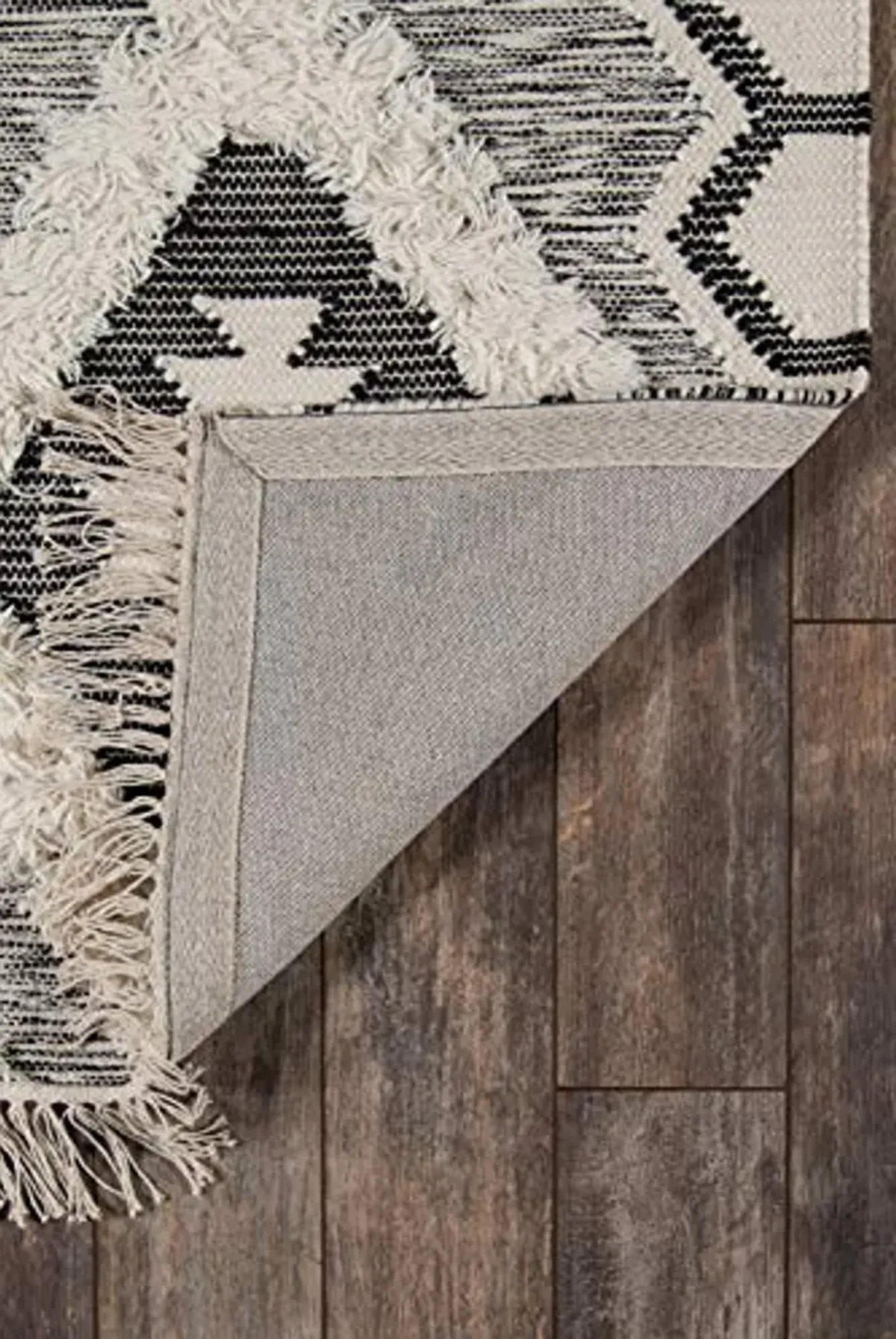 Novogratz by Momeni Rugs Indio 100% Wool Hand Made Contemporary Area Rug, 2'3" X 7'10" Runner, Black (INDIOIND-5BLK237A)