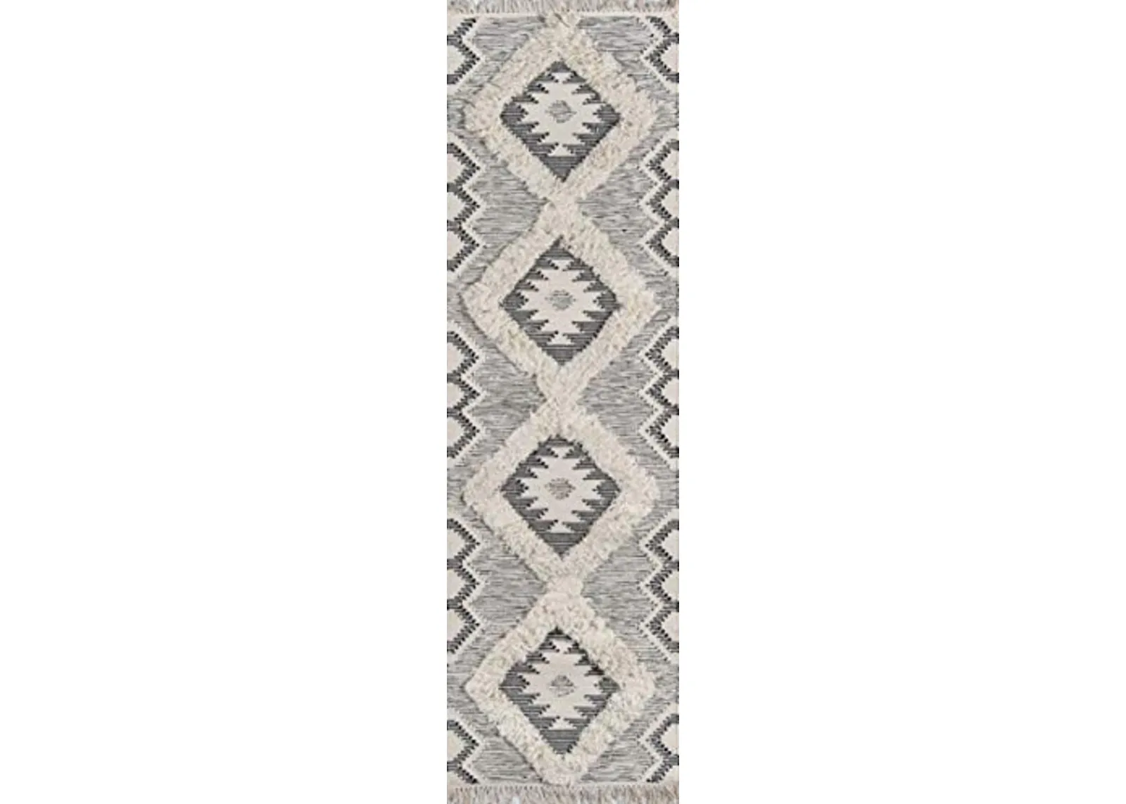 Novogratz by Momeni Rugs Indio 100% Wool Hand Made Contemporary Area Rug, 2'3" X 7'10" Runner, Black (INDIOIND-5BLK237A)