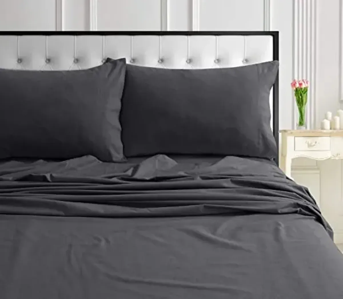 Tribeca Living 170SOSHEETFUAG Deep Pocket Sheet Set, Full, Arctic Grey