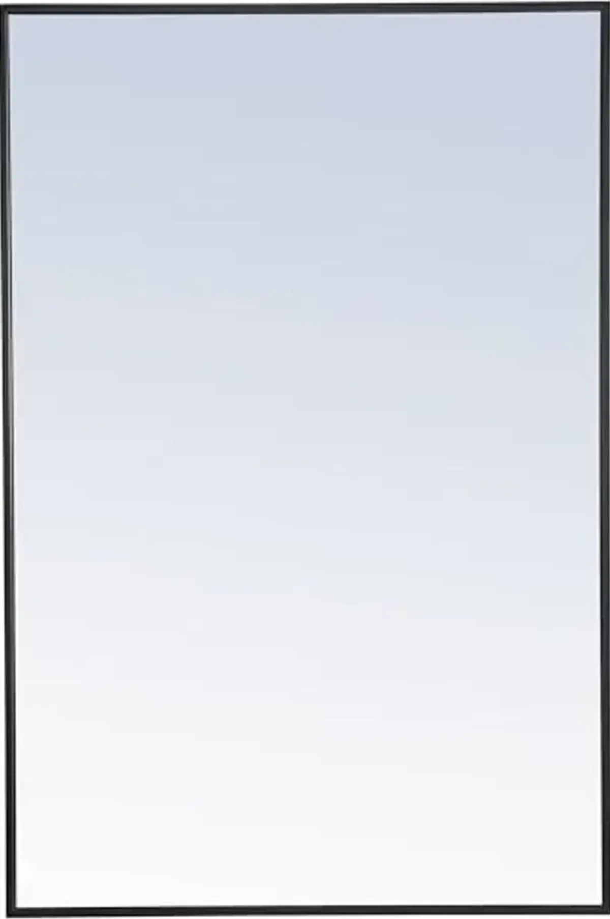 Elegant Decor Monet 42" x 28" Rectangle Metal Frame Mirror in Black