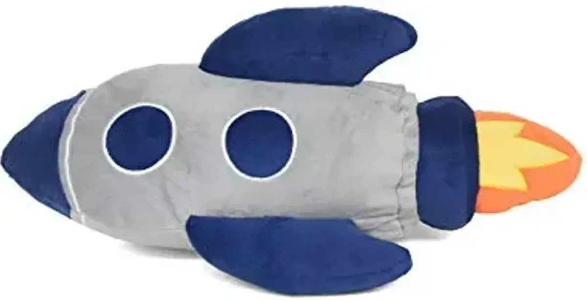 Heritage Kids Rocket Dec Pillow, Blue