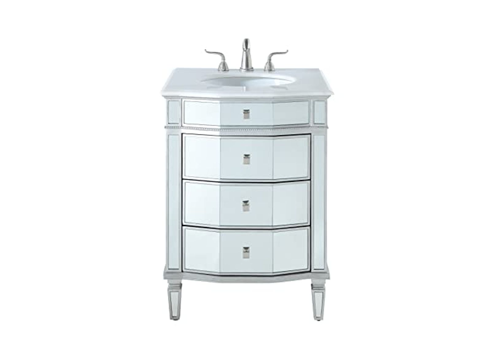 Elegant Decor VF-1106 Camille Vanity, Silver