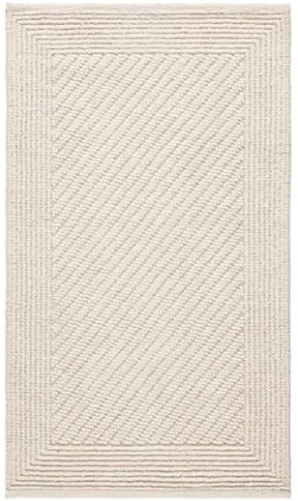 SAFAVIEH Natura Collection Accent Rug - 3' x 5', Ivory, Handmade Wool, Ideal for High Traffic Areas in Entryway, Living Room, Bedroom (NAT450A)