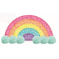 Heritage Kids Rainbow Decorative Pillow, 1 Count (Pack of 1), Multicolor